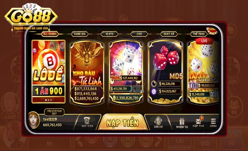 Kho game tại Go88 phong phú